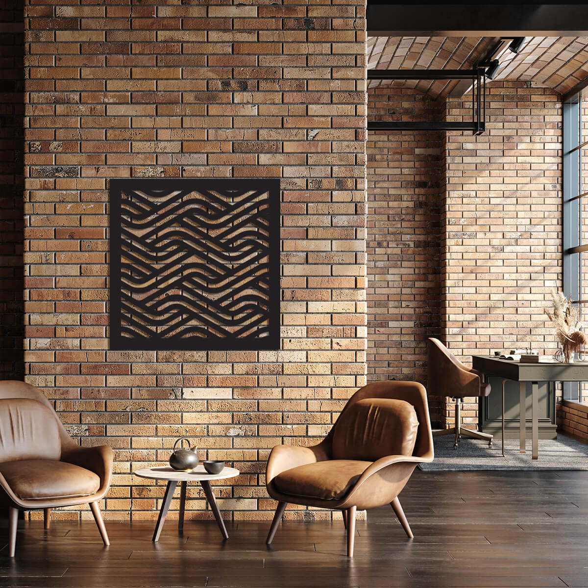 Panneaux Géométriques 3D Décoratifs – Décoration Murale Moderne, Noir, Bois, Neufs